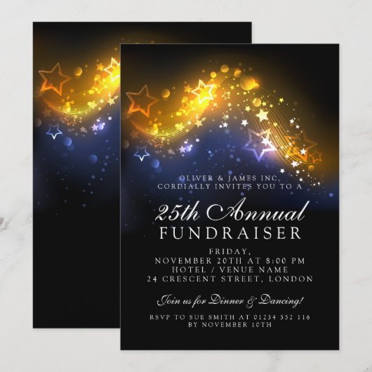 Formele collectieve Gala Event Gold mousserende li Kaart (Voorkant / Achterkant)