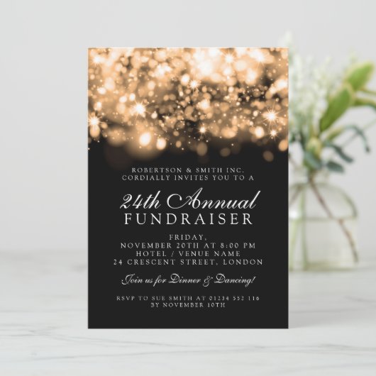 Formele collectieve Gala Event Gold mousserende li Kaart (Staand voorkant)