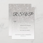 Formele Corporate Fundraiser Silver Glitter Menu (Voorkant / Achterkant)