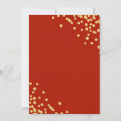 Formele Corporate Gala Gold Glitter Confetti Rood Kaart (Achterkant)