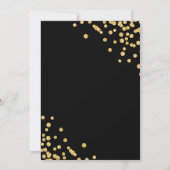Formele Corporate Gala Gold Glitter Confetti Zwart Kaart (Achterkant)