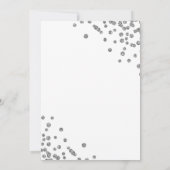 Formele Corporate Gala Silver Glitter Confetti Kaart (Achterkant)