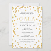 Formele Corporate Gala & Veiling Gouden Glitter Kaart (Voorkant)