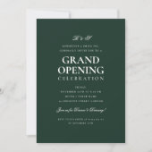 Formele Corporate Grand Opening Monogram Groen Kaart (Voorkant)