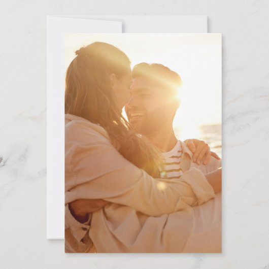 Formele Crème Zwart Monogram Gold Crest Foto Save The Date (Achterkant)