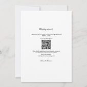 Formele Crest QR-code All-in-one trouwuitnodiging Kaart (Achterkant)