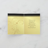 Formele dank voor uw kaarten - Goud en Bourgogne (Binnen)