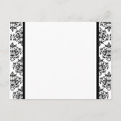 Formele demaspartij zwart rood wit uitnodiging briefkaart (Achterkant)