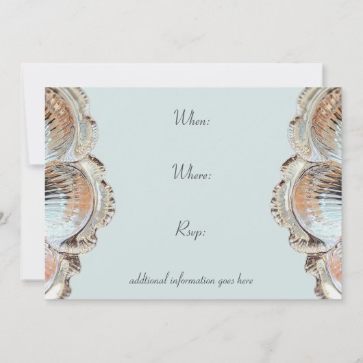 Formele denningzilver-serving kaart (Achterkant)