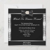 Formele Dinner Party White Black Stropdas Hollywoo Kaart (Achterkant)