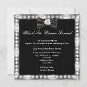 Formele Dinner Party White Black Stropdas Hollywoo Kaart (Achterkant)