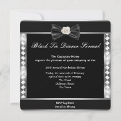 Formele Dinner Party White Black Stropdas Hollywoo Kaart (Achterkant)