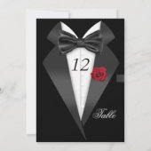 Formele doxedo zwart tafelnummer plaats 2 (Achterkant)