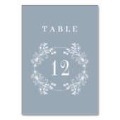 Formele  Dusty Blue Monogram bruiloft Kaart (Voorkant)