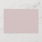 Formele Dusty Rose Roze Trouwwebsite Extra Info Informatiekaartje (Achterkant)