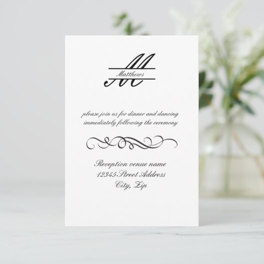 Formele Eenvoudige elegant - 3x5 Uitnodiging tot o (Staand voorkant)