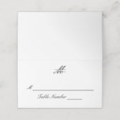 Formele Eenvoudige Elegant - Escort Kaart Plaatskaartje (Buitenkant ongevouwen)