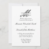 Formele Eenvoudige Elegant - Huwelijksuitnodiging Kaart (Voorkant)