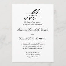 Formele Eenvoudige Elegant - Huwelijksuitnodiging