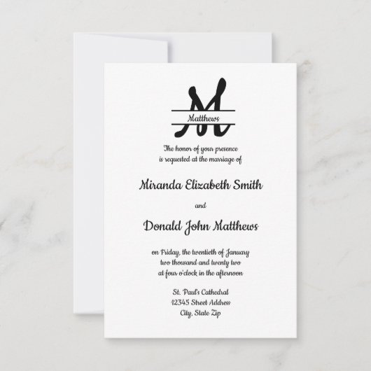 Formele Eenvoudige Elegant Koekje - 3x5 Wedding no Kaart (Voorkant)