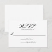 Formele eenvoudige elegant - RSVP Kaartje (Voorkant / Achterkant)