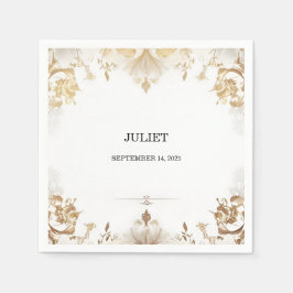 Formele Eenvoudige Klassieke Witte Bruidsdouche Servet