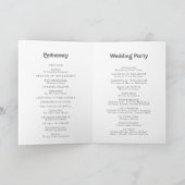 Formele Eenvoudige Minimale Gevouwen Trouwdag Programma (Binnen)