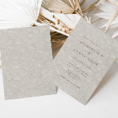 Formele eenvoudige neutrale bruiloft uitnodiging