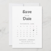 Formele Eenvoudige QR Code Agenda Save The Date (Voorkant)