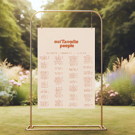 Formele eenvoudige terracotta afdrukbare zitplaats poster