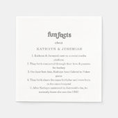 Formele Eenvoudige Trouwfeiten Bruiloft Servetten (Voorkant)