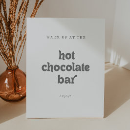 Formele Eenvoudige Warme Chocolade Bar Reclamebord Met Voetstuk