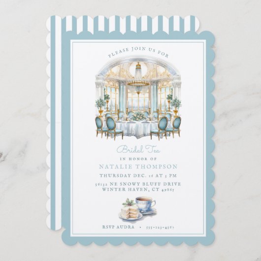 Formele Eetkamer | Bruidsthee Kaart (Voorkant / Achterkant)