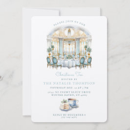 Formele eetkamertafel | Kerstthee Kaart