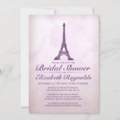 Formele Eiffel Tower Bridal Shower-uitnodigingen Kaart (Voorkant)