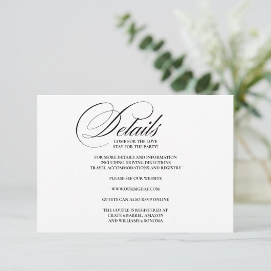 Formele Elegant Behuizing Kaart Details (Staand voorkant)