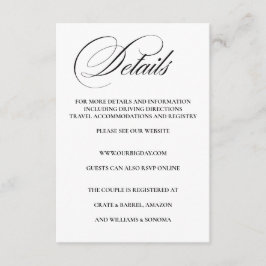 Formele Elegant Behuizing Kaart Details