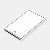 Formele Elegant Black White Border Name Address Post-it® Notes (Schuin)
