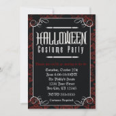 Formele Elegant Halloween Kostuum Party Uitnodigin Kaart (Voorkant)