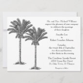 Formele Elegant Palm Tree Tropical Island Wedding Kaart (Voorkant)
