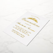 Formele Elegant Quinceanera Folie Uitnodiging (Gedraaid)