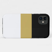 Formele Elegant Zwart Gouden Bruin Witte Strepen Case-Mate iPhone Case (Achterkant (horizontaal))