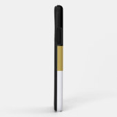 Formele Elegant Zwart Gouden Bruin Witte Strepen Case-Mate iPhone Case (Achterkant/rechts)