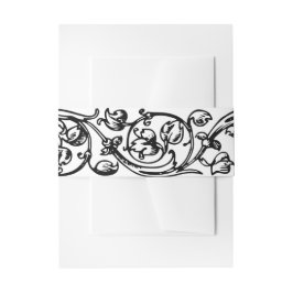  Formele Elegant Zwart-wit Uitnodigingen Wikkel