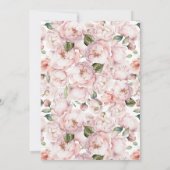 Formele Elegante Blush Roze Bloemen Quinceanera Kaart (Achterkant)