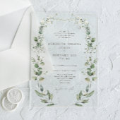 Formele Elegante Botanische Huwelijk Acryl Uitnodigingen