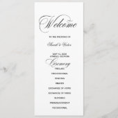 Formele Elegante dubbele zijprogrammakaart Programmakaart (Voorkant)