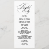 Formele Elegante dubbele zijprogrammakaart Programmakaart (Achterkant)