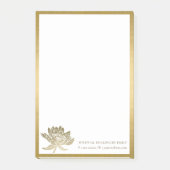 FORMELE ELEGANTE FAUX GOUDEN LOTUS BLOEMENBEDRIJF POST-IT® NOTES (Voorkant)