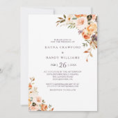 Formele Elegante Geïllustreerde Bloemenhuwelijk Kaart (Voorkant)